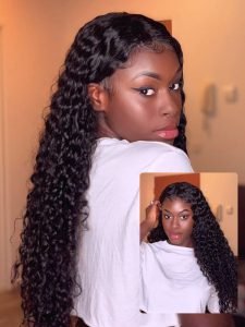 Human Hair Full Lace Wigs 180% Density Deep Wave Wigs For Women - Image 3