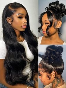 Body Wave 360 Lace Frontal Wig Natural Color Pre-plucked with Baby Hair - Image 4