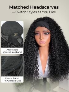 Curly Headband Wigs For Black Women Human Hair Wigs - Image 3