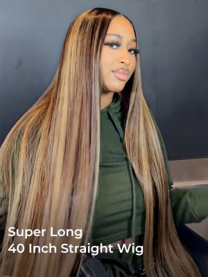 300% Density 13x6 HD Lace Front 4/27 Highlight Straight Wigs