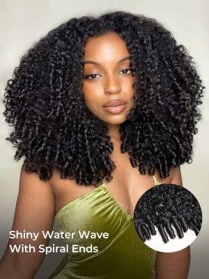 250% Density Burmese Curly 5x7 Pre Cut Lace Front Wig With Drawstring
