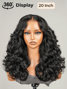 High Volume Layered Curls Body Wave Single Knots Invisible Ready To Go Lace Wig - Image 5
