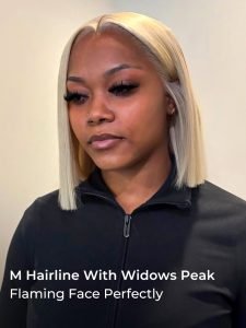 M Hairline 13x4 Lace Frontal Straight Bob Cut Blonde Wigs - Image 5