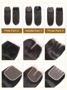 Unprocessed Peruvian Hair 3pcs Straight With 4*4 HD Lace Closure - Image 2
