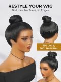 Slick Back Ponytail Pre Styled 360 Lace Frontal Wig With Drawstring - Image 5