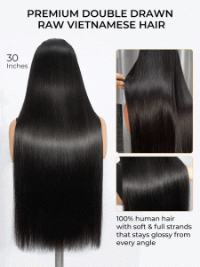 Raw Vietnamese Hair Super Double Drawn 5x5 HD Wig 250 Density - Image 10
