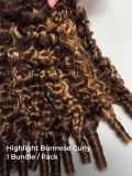 4/27 Highlight Burmese Curly Hair Bundles Human Hair Extension - Image 4