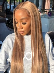 Color #6 Medium Brown Hair Lace Frontal Wigs Chestnut Brown Hair Wig - Image 2