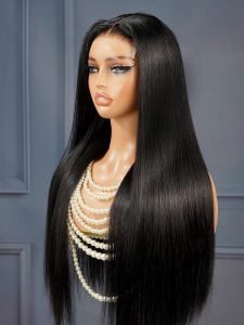 12A Raw Hair Salon Quality HD Lace Closure Wig Human Hair Straight Top Grade Salon Hair Wig 250 Density - Image 3