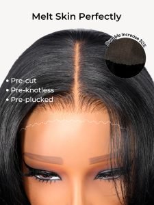 Curtain Bang Body Wave 5x7 HD Glueless Lace Closure Wig 250% Ready To Wear With Layers - Image 3