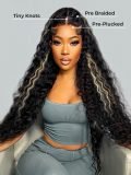 Stylist Braided Highlight Crimped Wavy Ready To Go 13x6 Lace Front Wig - Image 2