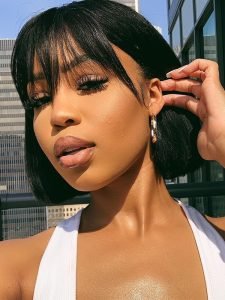 Short Straight Bob Wig With Bangs 5*5 Closure Wig - Image 2