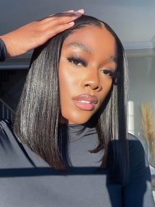 12A Grade Raw Hair Bob Wig Straight Real Invisible HD Lace Never See Knots - Image 2