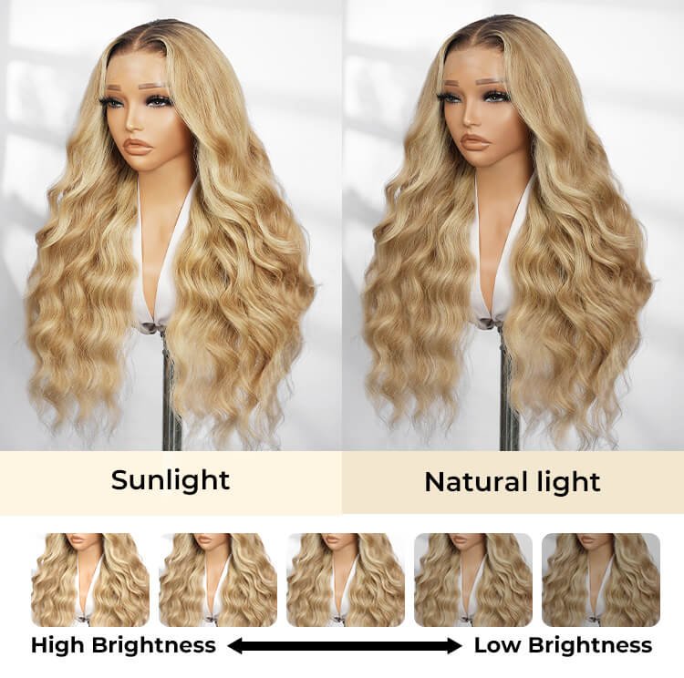Ash Blonde Highlight Wig