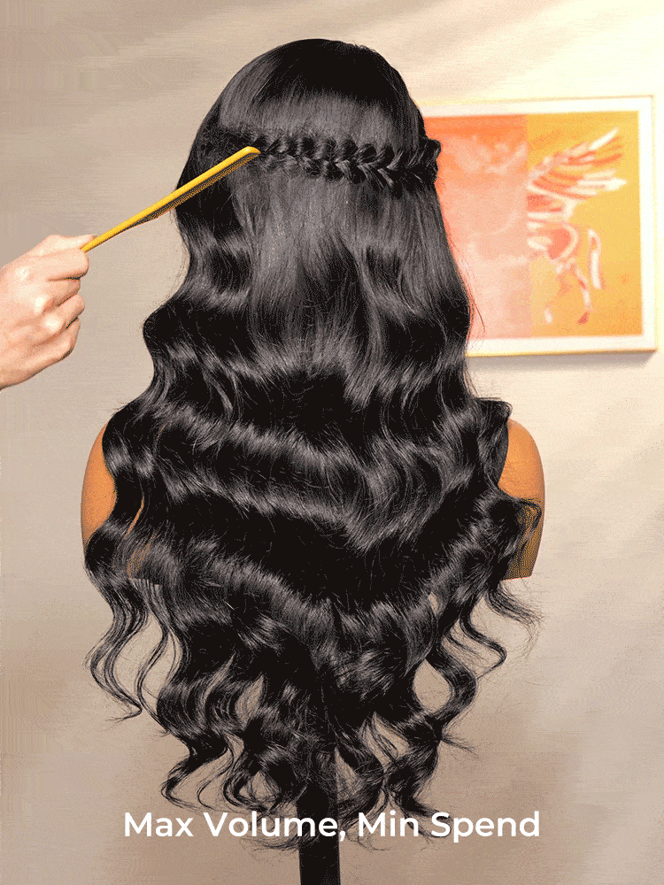 silky body wave wig human hair