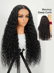 Deep Wave 6x6 Lace Closure Wig Pre plucked Natural Hairline with Bleached Knots - Image 7