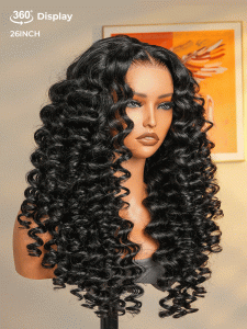 250% Density Super Bouncy Wand Curl Human Hair Wigs 18inches For Sale - Image 8