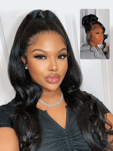 Ready To Go 370 Lace Wigs Body Wave Human Hair With Glueless Invisi Drawstring