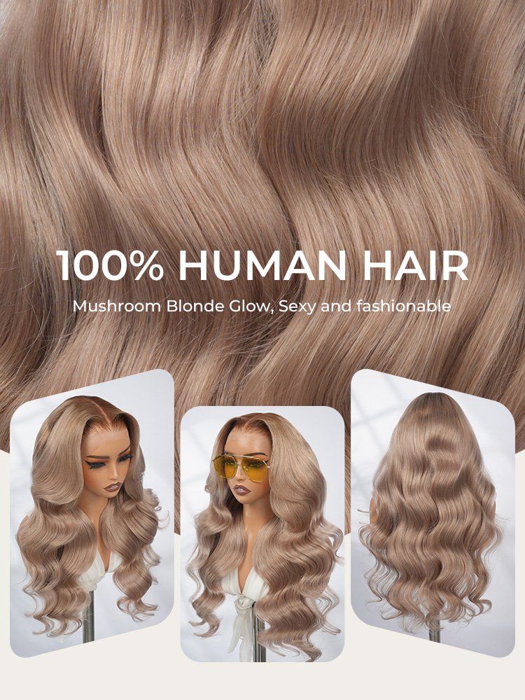Mushroom blonde body wave wig