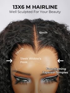 Double Drawn M Hairline Deep Wave HD Lace Front Wig Top Grade Hair - Image 3