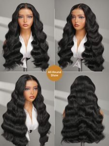 Double Drawn Top Grade Straight And Body Wave HD Lace Wig Human Hair - Image 14