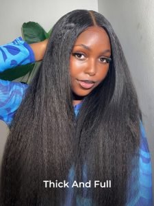 Yaki Straight 360 Glueless Lace Wig Ready To Go Natural Hairline - Image 5