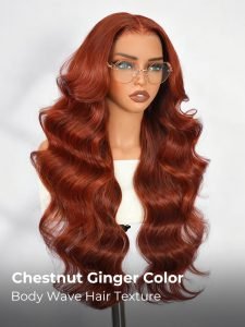 Chestnut Ginger 13x6 Lace Front Glueless Wigs Human Hair - Image 3