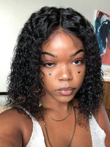 Water Wave Short Bob Wigs Natural Looking Short Wigs Bob Lace Wig - Image 5