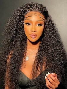 Full Density Curly Human Hair 13u00d74 Lace Front Wig Closure Wig For Beginners - Image 4