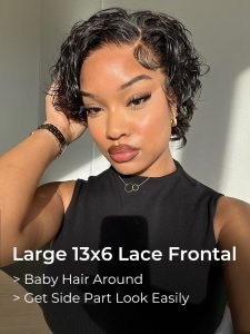 Curly Short Bob Wigs 13*6 Lace Frontal Wig - Image 5