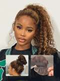 250% Density 360 Lace Front Wig Highlight Deep Wave Wig Invisi Drawstring - Image 7
