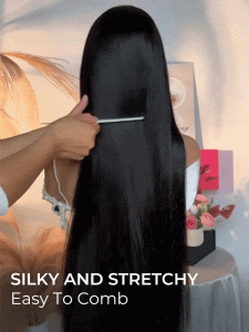 150% Density 5x5 Lace Pre-Plucked Front Straight Human Hair Wig - Image 7
