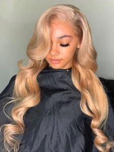 Honey Blonde Lace Front Wig #27 Color Ombre Human Hair Wigs - Image 4