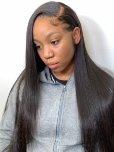 HD Lace Closure 5x5 With Bundles Straight Weave Virgin Human Hair Bundle Deals - Image 3