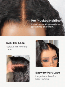 Burmese Curly HD Lace Front High Density Wigs Human Hair - Image 11