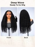 Deep Wave Glueless Ready To Go 4x7 Invisible Lace Front Wig Human Hair - Image 5
