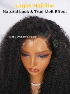 Lagos M Hairline Kinky Curly C Part 13x6 HD Lace Front Wig Ready To Go - Image 2