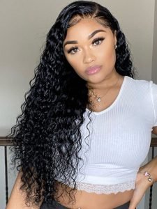Human Hair Full Lace Wigs 180% Density Deep Wave Wigs For Women - Image 2