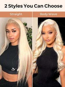 #613 Blonde 13*6 Lace Front Wig Pre-plucked Blonde Human Hair Wigs - Image 3