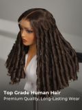 Super Double Drawn Dark Brown Body Wave HD Lace Wig Human Hair - Image 3