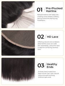 Alipearl Brazilian Straight Virgin Hair 13*4 13*6 360 HD Lace Frontal - Image 5
