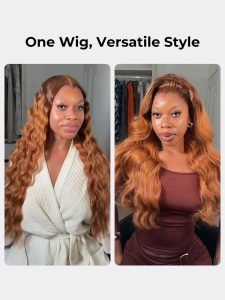 Crimp Wavy Honeyed Bliss Drawstring 13x6 Lace Front Wig M Hairline - Image 9
