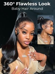 Alipearl Straight Hair 360 Lace Frontal Wig Pre-plucked 360 Lace Wigs - Image 3