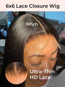 Deep Part 6*6 Lace Wigs Straight Super Invisible HD Lace Wigs - Image 6
