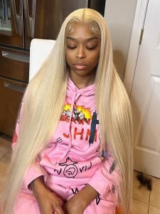 Long Wigs #613 Blonde Straight Pre Plucked Lace Wigs 30-40 Inches - Image 3