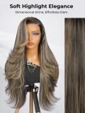 Highlight Kash Doll Curls Layered Cut Loose Body Wave 13x4 Lace Frontal Wig - Image 4