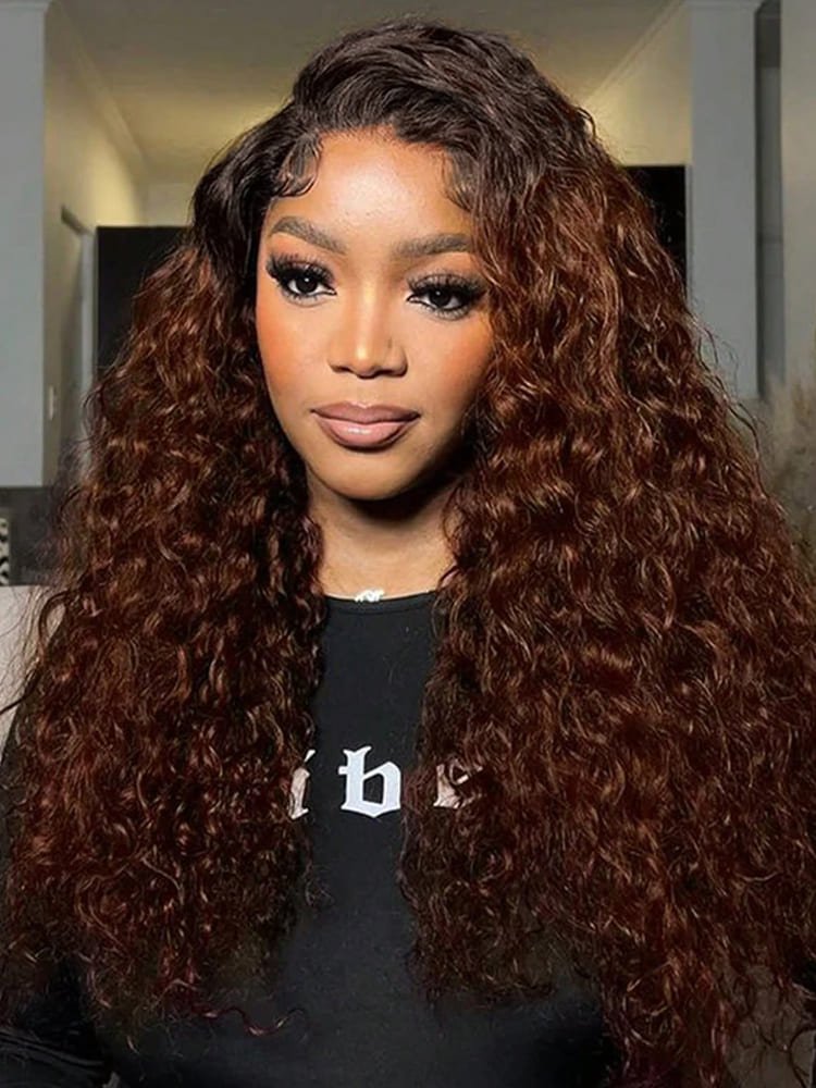 3_49_17 Side Part Brown Color Loose Deep 6*8 HD Lace Pre Plucked Ready To Go Wigs - Image 1
