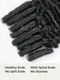 Burmese Curly One Bundle With Spiral Ends Virgin Human Hair Extension - Image 4
