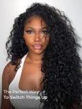 Water Wave Glueless Invisible Half Wig With Drawstring For Beginners - Image 3