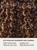 4/27 Highlight Burmese Curly Hair Bundles Human Hair Extension - Image 3
